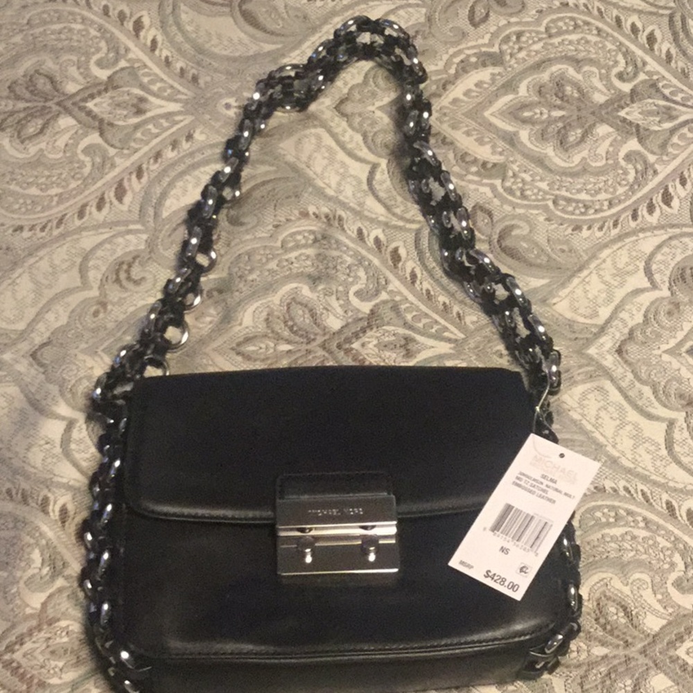 Michael Kors Black Leather Satchel